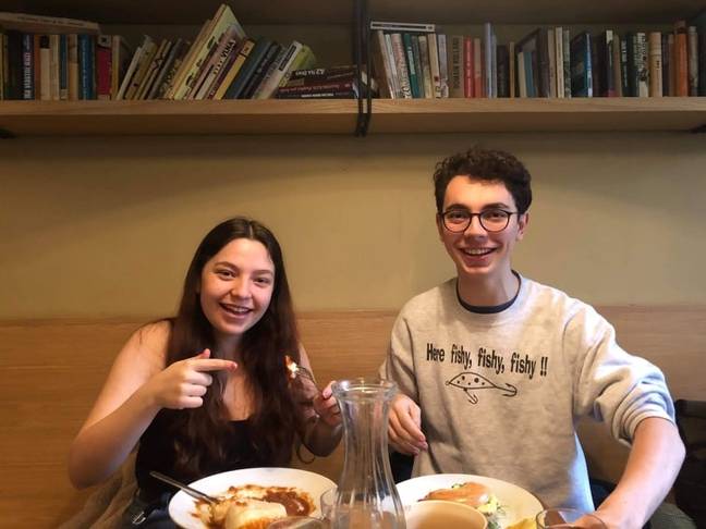 Gemma and Rory happily eating non 'cursed' food, credit: Gemma Mountain