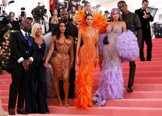 West and the Kardashian-Jenner clan at the 2019 Met Gala. Credit: REUTERS / Alamy Stock Photo