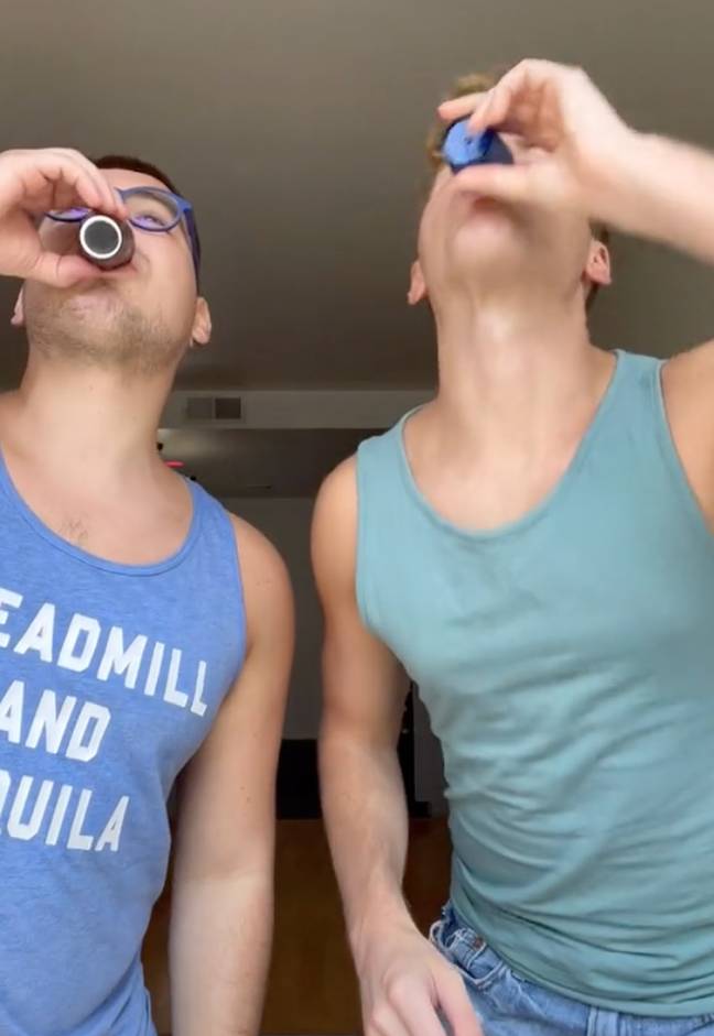 Apparently it tastes just like water. Credit: @callmebelly/TikTok