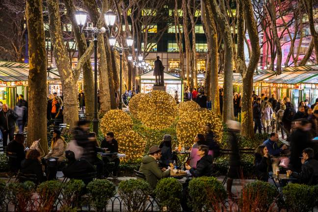 Bryant Park Winter Village in New York has proven to be the best Christmas market in the world.  Credit: Nino Marcutti / Alamy Stock Photo 