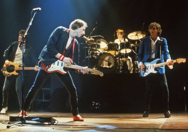 Dire Straits in 1980. From left: John Illsley, Mark Knopfler, Pick Withers, Hal Lindes. Photo: van Houten / Alamy