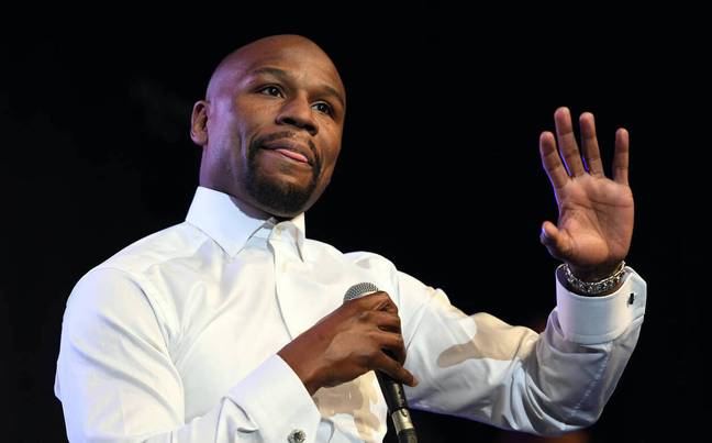 Floyd Mayweather responds to 50 cent's Harry Potter reading request. Credit: Alamy
