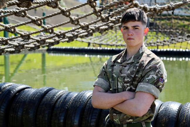 Royal Marine Commando recruit Dom. Credit: BBC