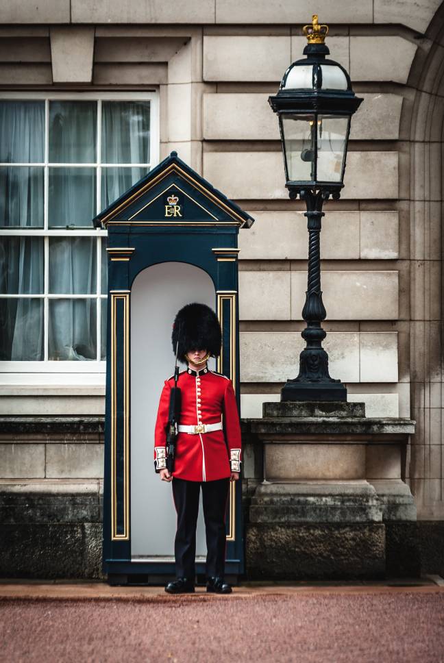 The British guards will stand for long periods of time. Credit: Pexels