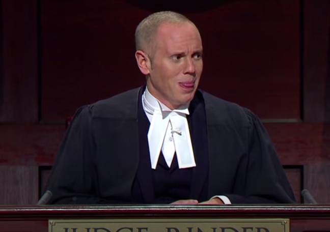 Rinder couldn't help but stick his tongue out after the licky licky moment. Credit: ITV/Judge Rinder