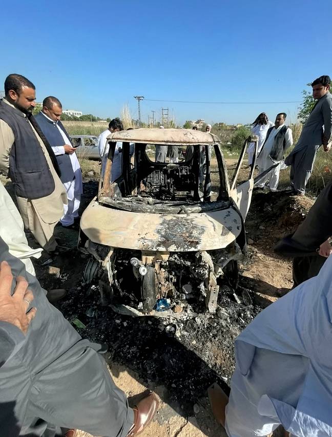 Farooq's body was found in a burnt out car. Credit: SWNS