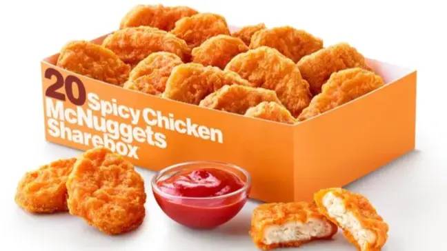 The Spicy Chicken McNuggets will only be here for a limited time.  Credit: McDonald's