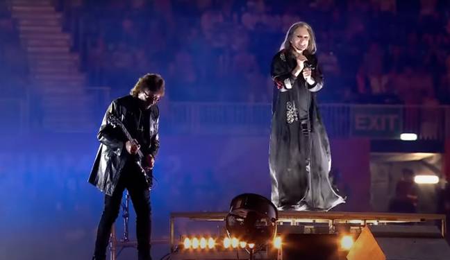 Osbourne performers alongside his Black Sabbath bandmates at the 2022 Commonwealth Games Closing Ceremony. Credit: BBC
