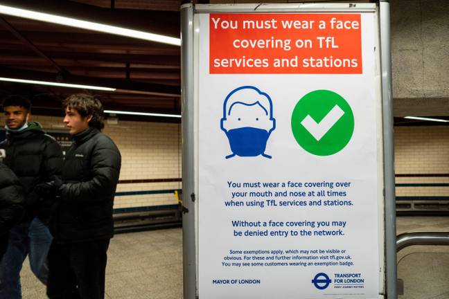 Face coverings must now be worn on public transport and in shops. Credit: Alamy