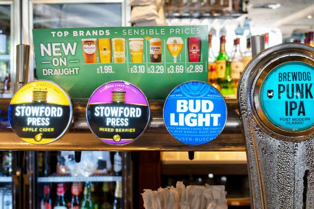 A pint of Kopparberg draught cider and a pint of Stowford Press Mixed Berries will only set you back under £2. Credit: Alamy