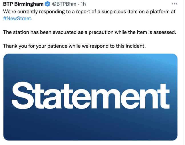TrivDaily - UK train station evacuated after 'grenade' is found on platform 47 British Transport Police responded to the scene following the reports. Credit: @BTPBhm