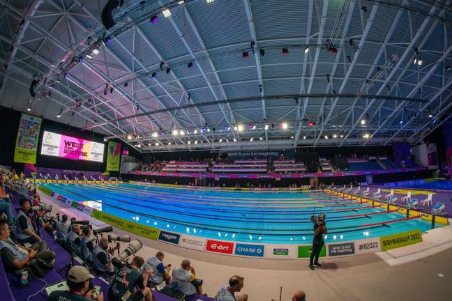 Matthew was watching the swimming events at the Sandwell Aquatics Centre in Birmingham. Credit:  PRiME Media Images/Alamy Stock Photo