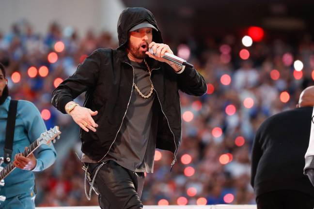 Eminem is the subject of The Game's track, The Black Slim Shady. Credit: UPI/Alamy Stock Photo