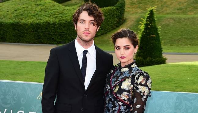 Jenna Coleman and Tom Hughes at the premiere of ITV's Victoria in 2016. (Credit: PA)