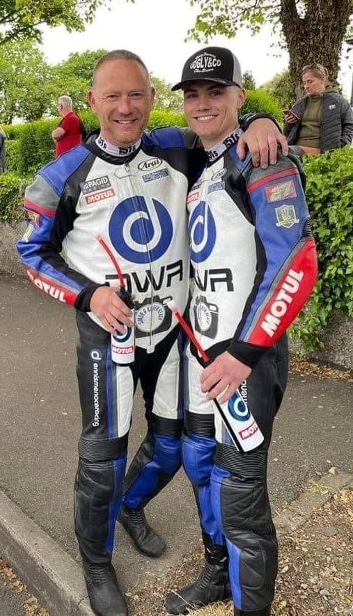 The father-son duo were tragically killed in an accident at the Isle of Man TT Races. Credit: Facebook/ABP Motorsport