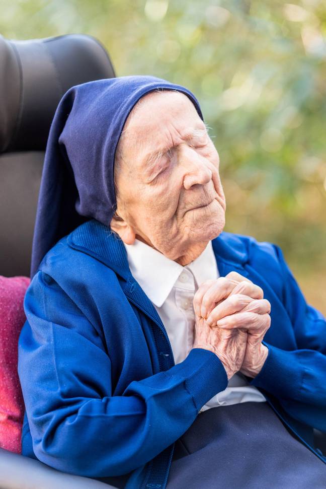 Sister Andre is the oldest person on the planet. Credit: Alamy