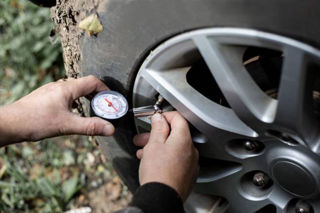 Check your tyre pressure. Credit: @shetalkscars