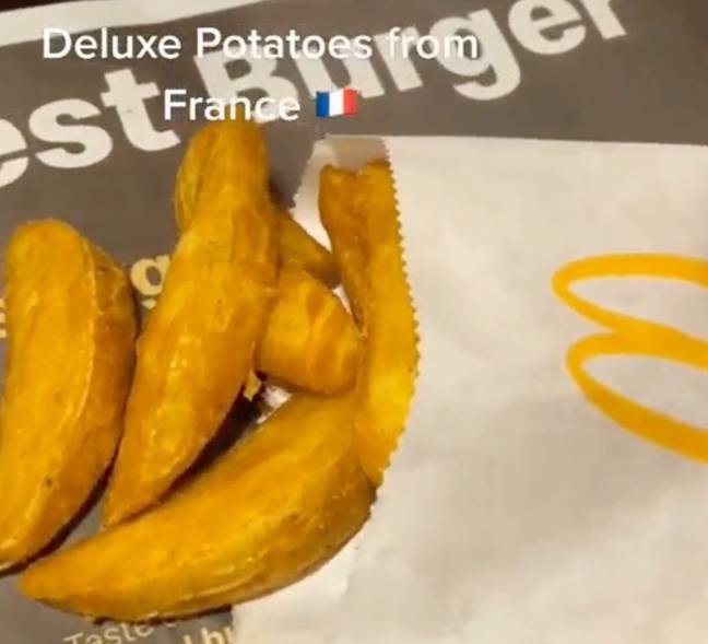 McDonald's in France sells 'Deluxe Potatoes'. Credit: @smallgirlbigeatz/TikTok