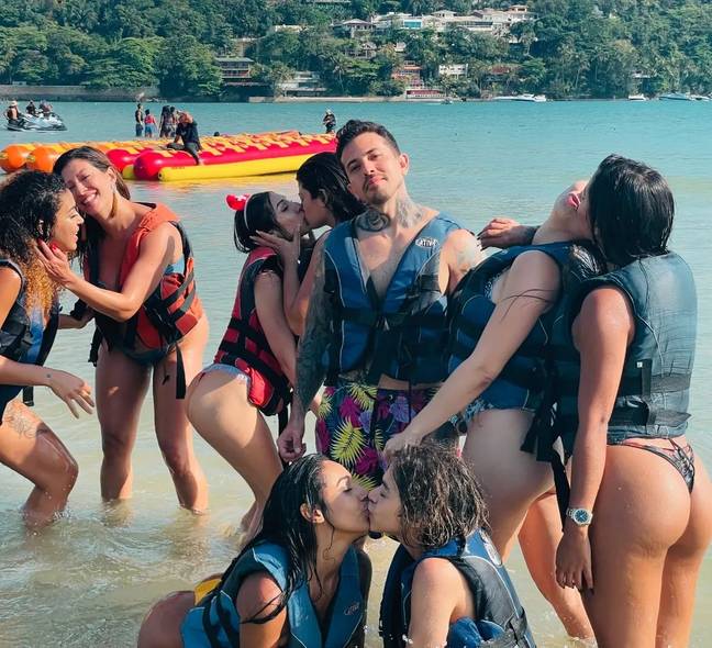 The Brazilian model is already looking for two new wives. Credit: Jam Press