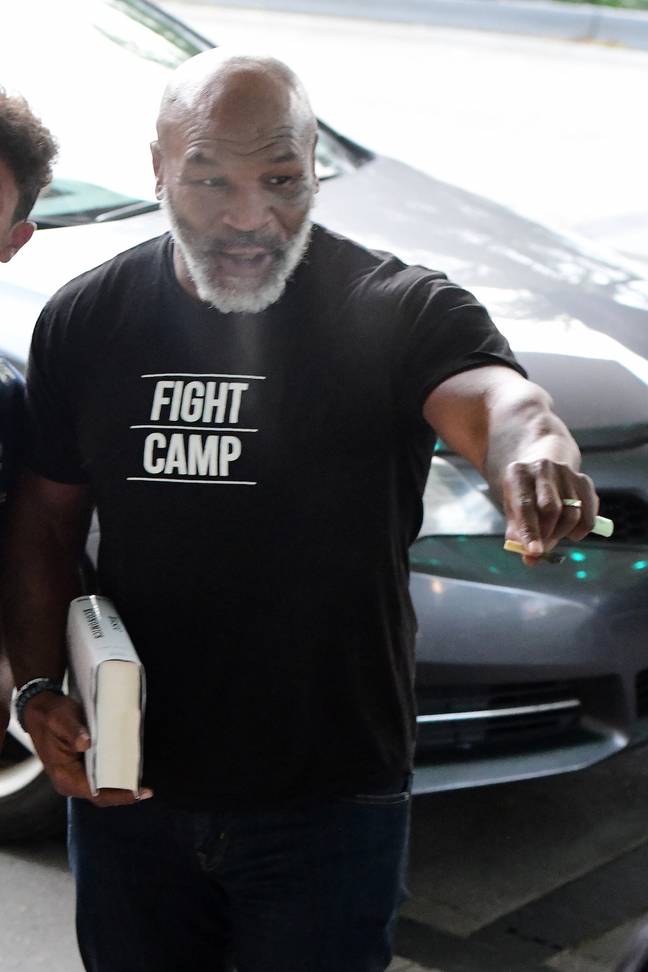 Photos show Mike Tyson as he arrived in Miami after the plane incident. Credit: The Mega Agency
