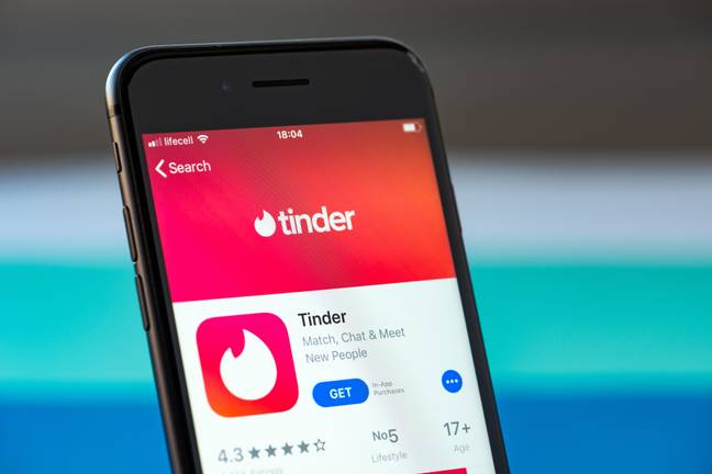 The Tinder app. Credit: Alamy