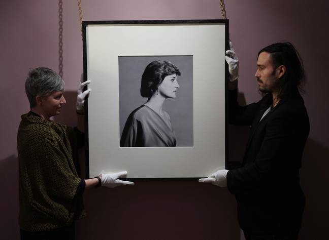 The portrait photograph of Princess Diana taken by Bailey. Credit: Alamy