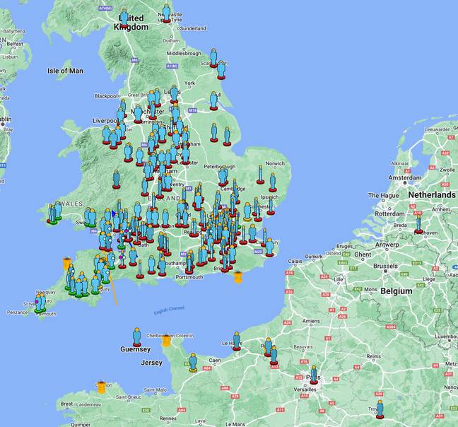 A vast number of reports of the meteor were made by the public across the UK. Credit: UKFAll