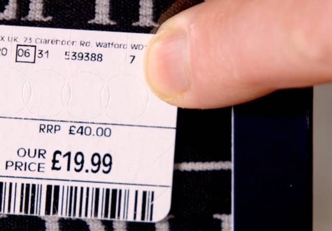 Secret codes on the labels can reveal if you've got a bargain. Credit: Channel 5