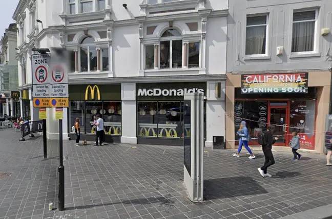 The McDonald's on Church Street, Liverpool, has banned under-18s after 5.00pm. Credit: Google Maps