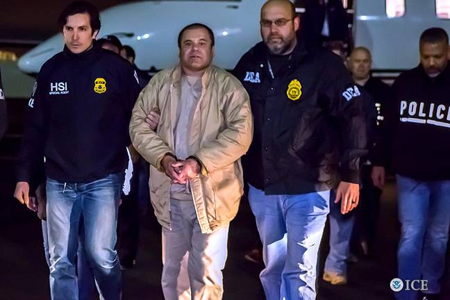 El Chapo's arrest. Credit: Alamy
