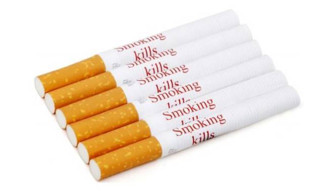 “吸烟杀手”也可以在香烟上印刷。学分：斯特林大学