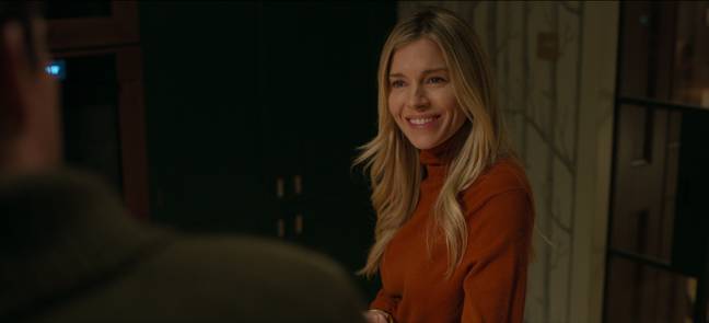 His wife Sophie (Sienna Miller) decides to support him and stands by her husband throughout the trial. Credit: Netflix 