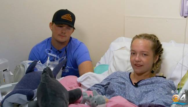 Addison has said she's not afraid of the water despite losing her leg to a shark attack. Credit: CBS Miami