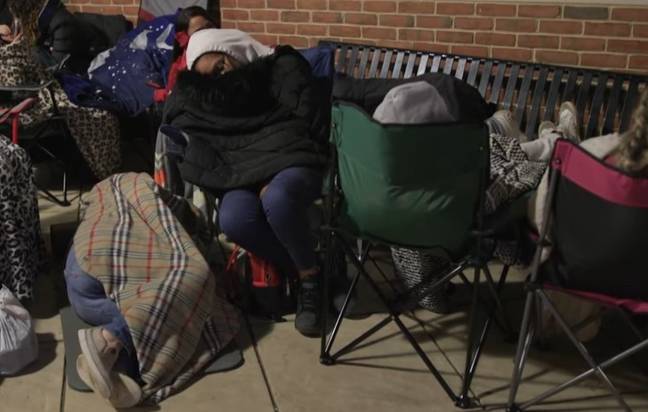 Some Johnny Depp supporters have been camping outside of the Fairfax County Courthouse. Credit: Law and Crime Network