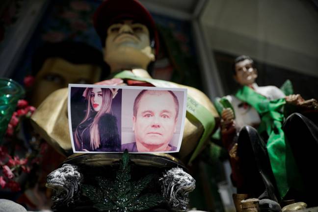 Joaquin &quot;El Chapo&quot; Guzman and his wife Emma Coronel Aispuro. (Alamy)