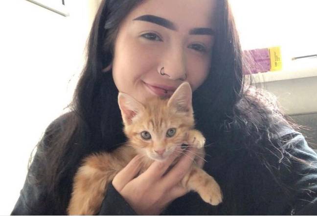 Megan with kitten (Supplied)
