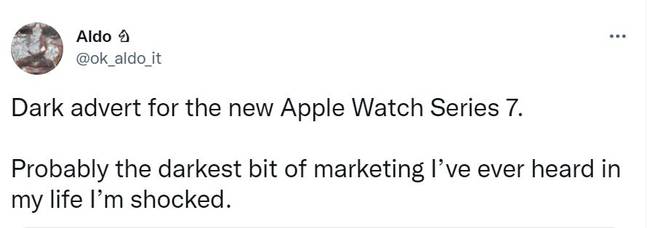 Critics respond to Apple advert (@ok_aldo_it/Twitter)