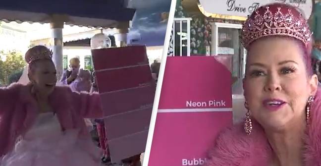 Woman Marries Colour Pink In Historic Vegas Wedding Ceremony