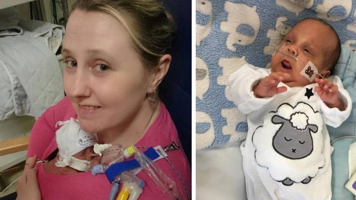 Mum had to give birth blindfolded because she was convinced baby would be stillborn
