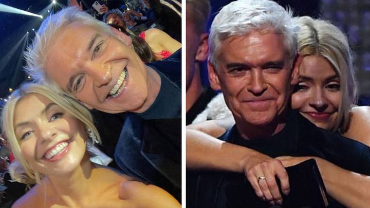 Phillip Schofield's message to Holly Willoughby as he partied without her at NTAs