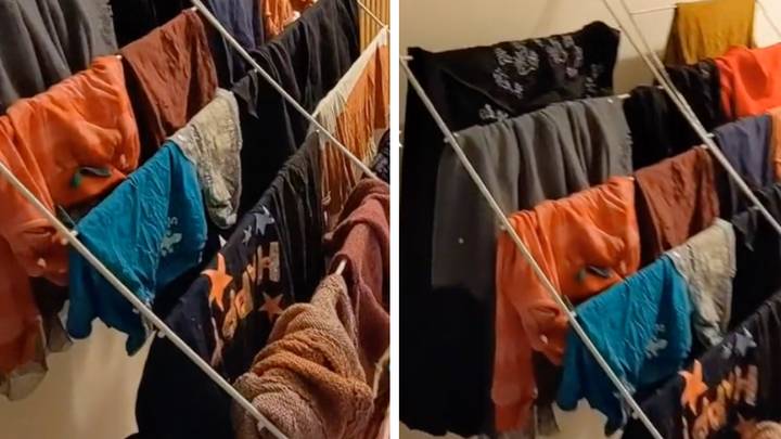 People are praising man's 'genius' hack to get his clothes to dry faster