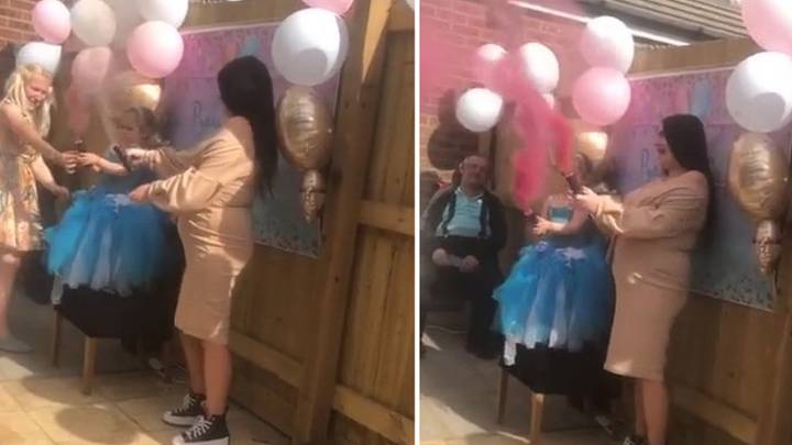 Woman's Friends And Family Flee After Gender Reveals Goes Horribly Wrong