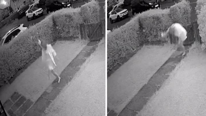People Left In Stitches After Woman's Hilarious Drunken March Home Captured On CCTV