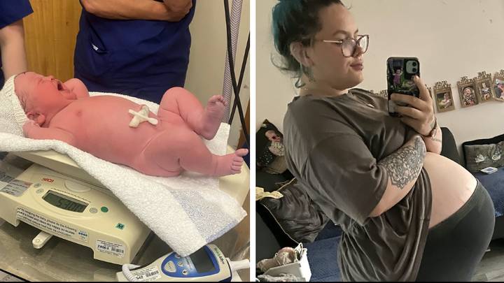 Doctors gasped as mum gave birth to baby the 'size of a toddler' with head 'as big as a melon'