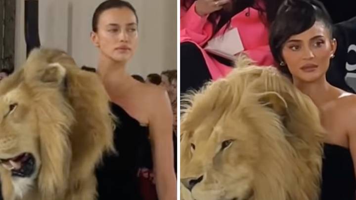 Kylie Jenner doesn’t look happy after Irina Shayk pulls up in the same lion head dress