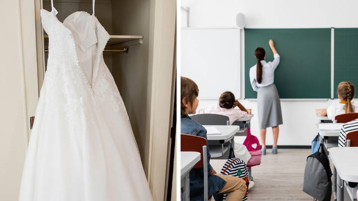 Woman divides opinion for letting teenage son wear wedding dress to school