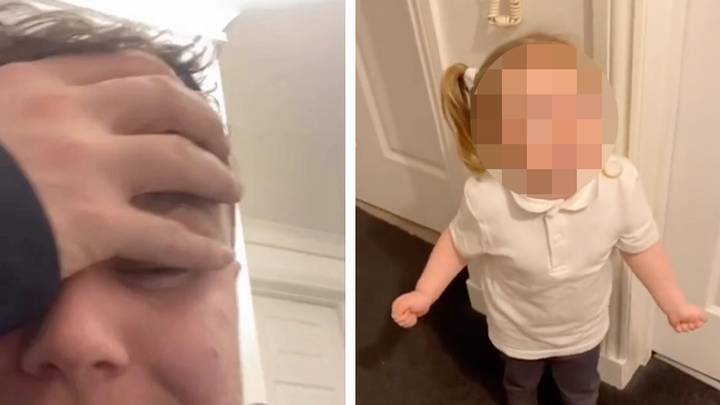 Dad horrified after toddler finds all of her Christmas presents