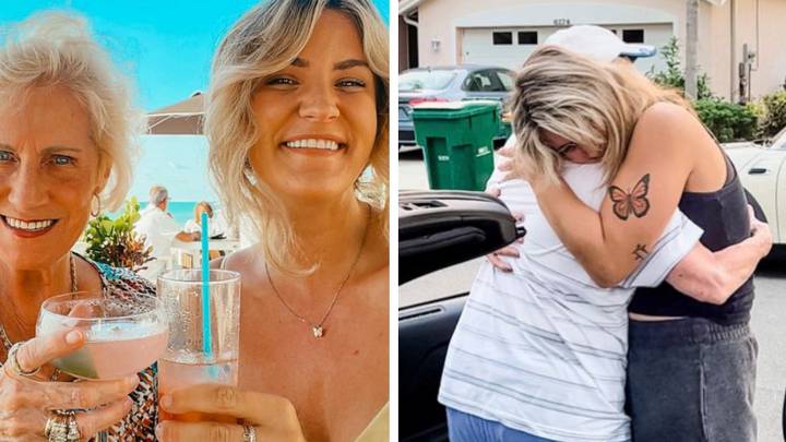 Emotional moment woman is reunited with elderly mum after losing her during Hurricane Ian
