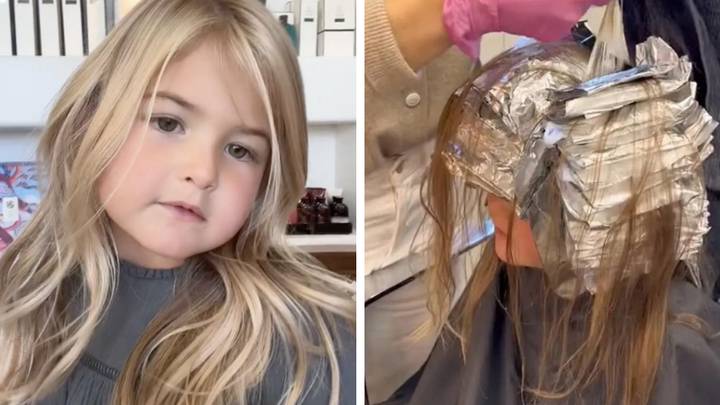 Mum divides opinion after letting five-year-old daughter bleach her hair