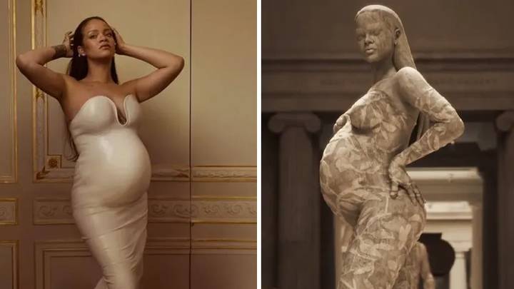 Pregnant Rihanna 'Shuts Down The Met Gala' In Marble
